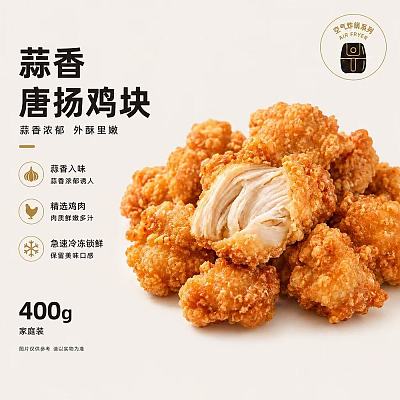 【冻】Umall空气炸锅 胖东来同款口味 蒜香唐扬鸡块 400g
