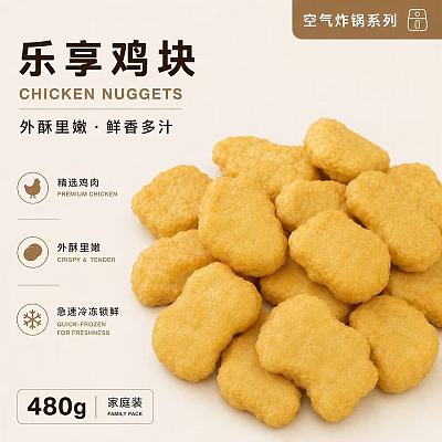 【冻】Umall空气炸锅 麦当劳同款口味 乐享鸡块 480g