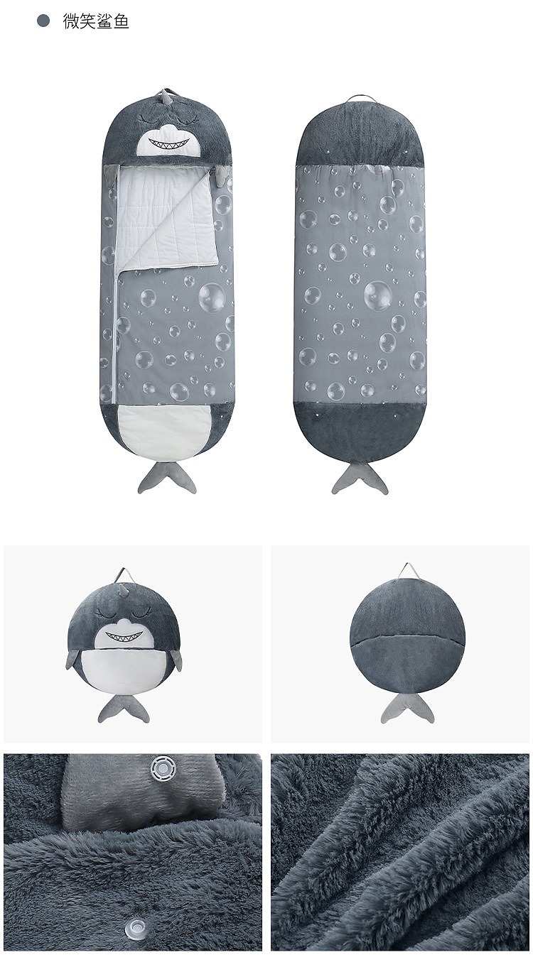 tarramarra-smiling-shark-sleeping-bag-pillow-m-size-inside-length-114cm-14