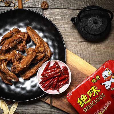 【鲜】绝味 麻辣鸭锁骨 300g