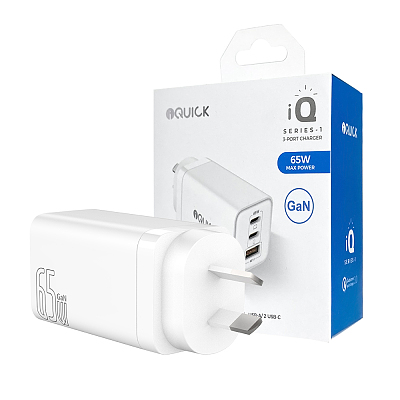 iQuick 65W 2C+1A Gan插头 白色