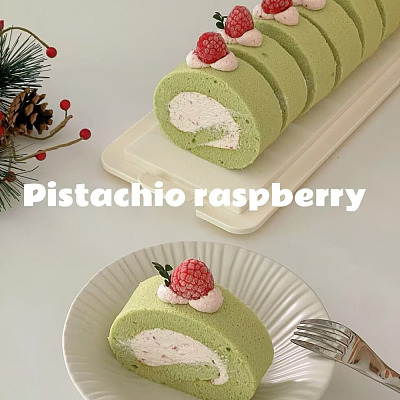 【鲜】Oishi Bakery 覆盆子开心果蛋糕卷 1pc