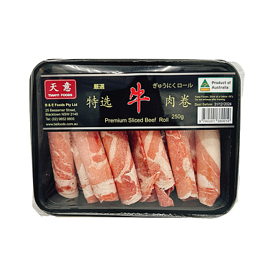 【冻】天意 特选牛肉卷 250g
