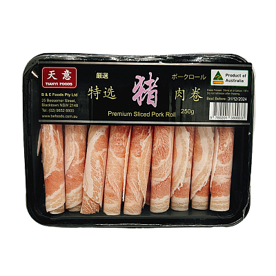 【冻】天意 特选猪肉卷 250g