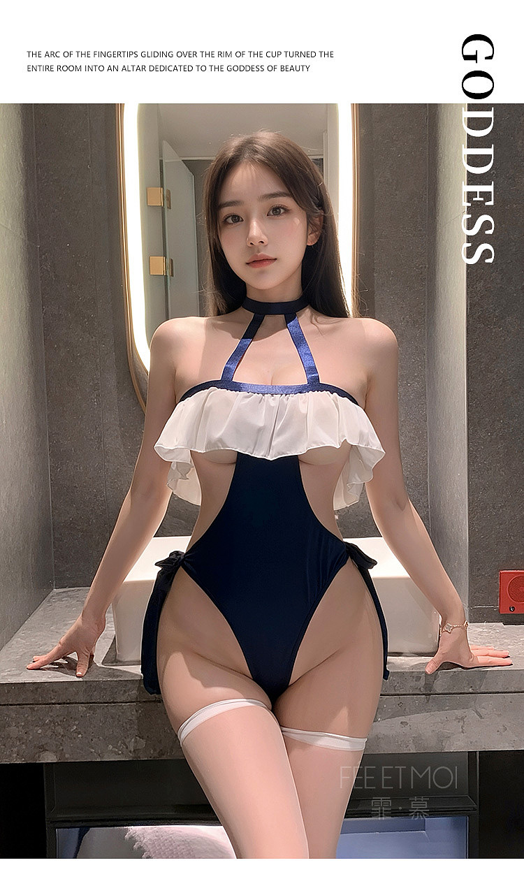 fermo-navy-style-cutout-neck-bodysuit-whiteblue-w-stockings-9