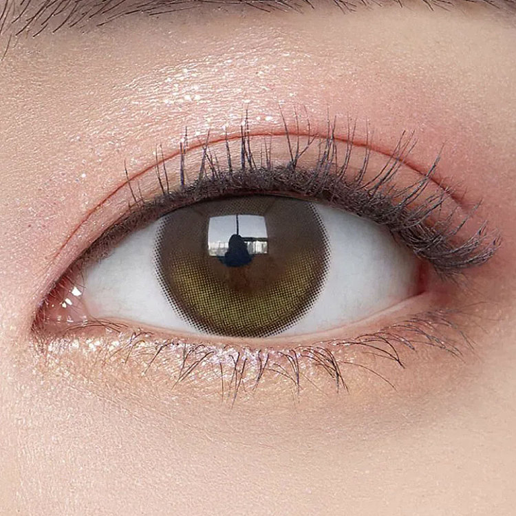 olens-glazed-brown-green-daily-disposable-10pcs-in-glowygoldenolive-contacts-000-degrees-2