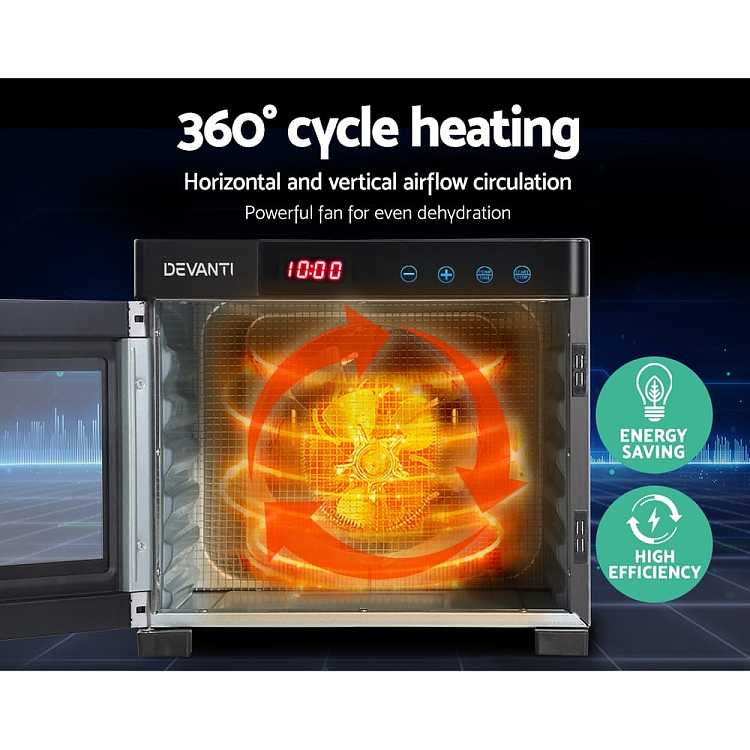 devanti-food-dehydrator-6-trays-intelligent-temperature-control-tray-removable-lcd-touch-screen-food-grade-ps-material-35-75-344531cm-500w-silver-1