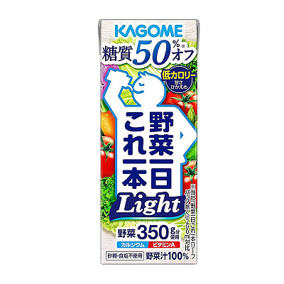 Kagome 野菜生活 一日量 蔬菜饮料 少糖淡味 200ml *2