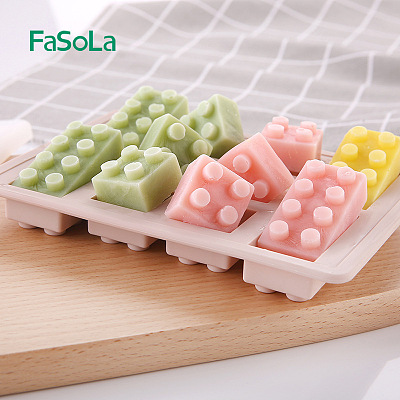 FaSoLa 卡通造型雪糕模具 食品级硅胶 带盖 大号常规款 藕粉色*3