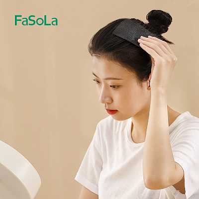 FaSoLa 卷装自由裁切刘海贴 黑色 6*100cm*3