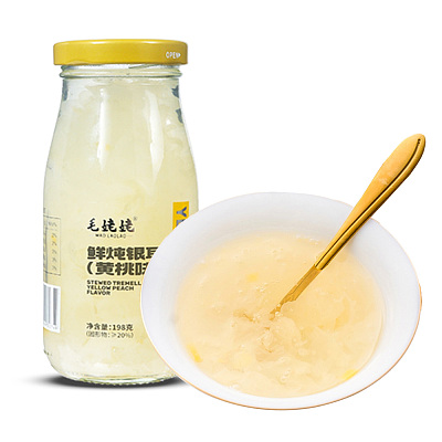 毛姥姥 鲜炖银耳 黄桃味 198g *2