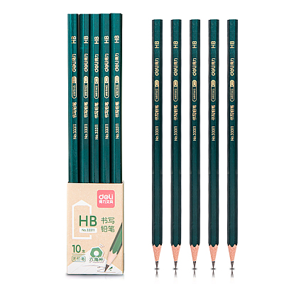 得力 HB 10支铅笔简易包装*2