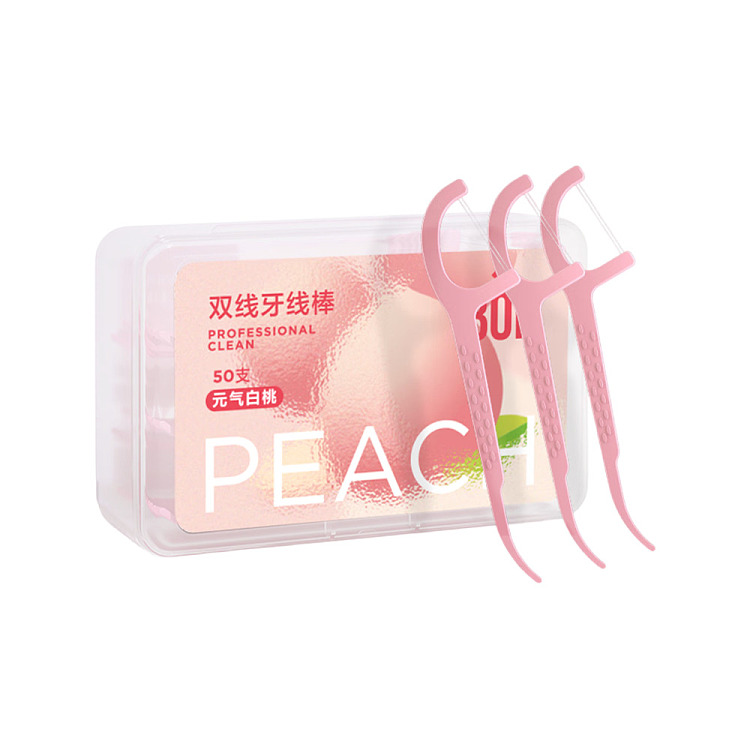 bop-double-string-flossing-sticks-genki-white-peach-50pcs3-5