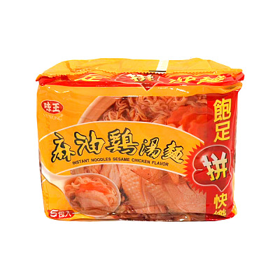 台湾特产 味王 麻油鸡汤面 90g*5包入