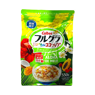 Calbee 全谷物麦片 热带椰子味 550g