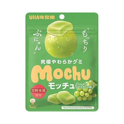 UHA mochu 爆浆果汁软糖 绿葡萄味 48g