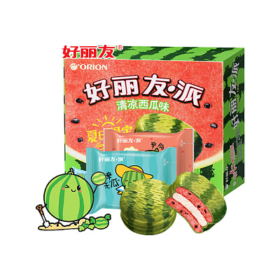 好丽友 好丽友派 清凉西瓜味 12枚入 408g