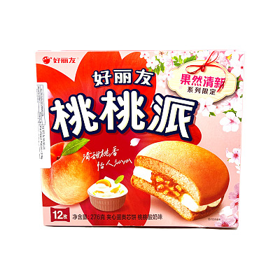 好丽友 桃桃派 桃桃酸奶味 276g 12枚