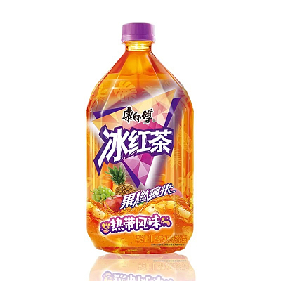 康师傅 饮料 冰红茶 热带水果味 1L