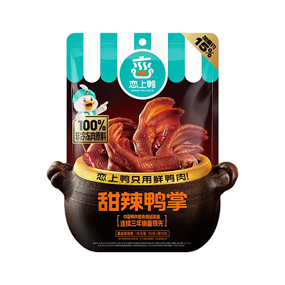 恋上鸭 甜辣鸭掌 104g