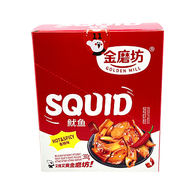 【整盒】金磨坊 鱿鱼 香辣味 300g/15g*20