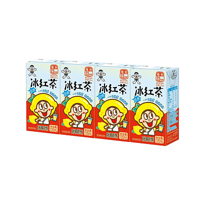 旺旺 茶饮料 冰红茶 125ml*4pk