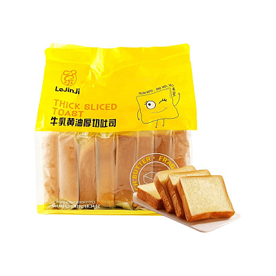 乐锦记 牛乳黄油厚切吐司 520g