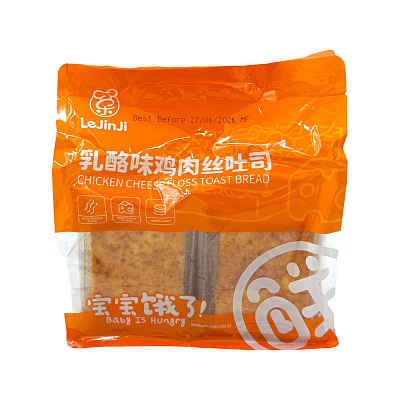 乐锦记 鸡肉丝吐司 乳酪味 420g