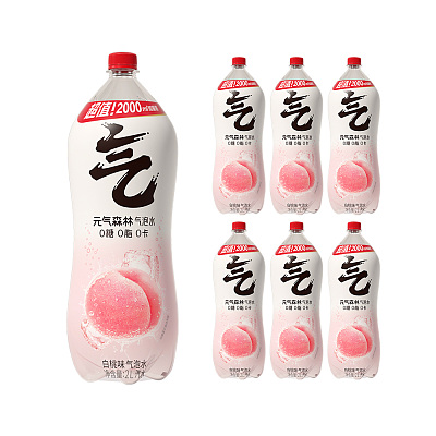 【整箱】元气森林 气泡水 白桃味 2L*6
