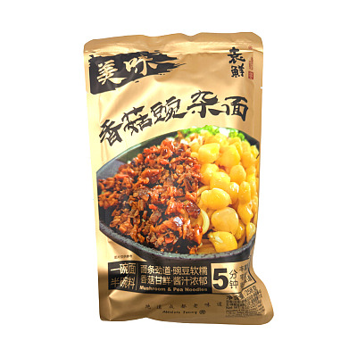 袁鲜 香菇豌杂面 258g