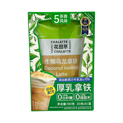 花田萃 5种茶香风味 生椰乌龙拿铁 20g*5包入
