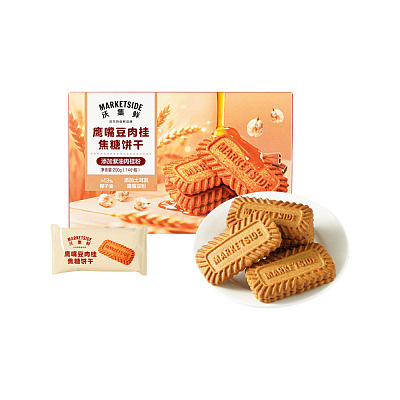 沃集鲜 鹰嘴豆肉桂焦糖饼干 200g