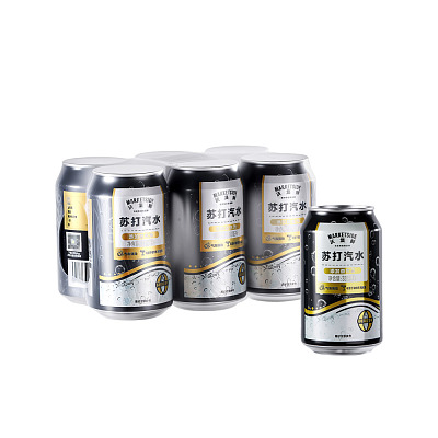 沃集鲜 苏打汽水 330ml*6罐