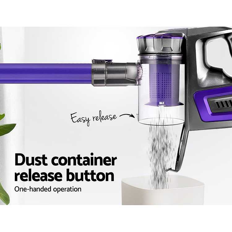 devanti-wireless-handheld-vacuum-cleaner-2-speed-variable-speed-removable-straw-anti-tangle-design-free-3-replaceable-filters-capacity-05l-22-18-122cm-150w-purple-2
