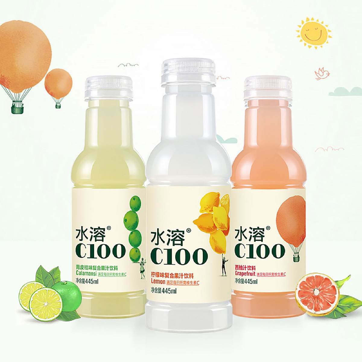 农夫山泉水溶C100 柠檬味445ml *3pack - Umall今日优选- 澳洲线上超市