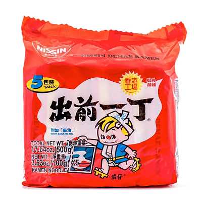 日清 出前一丁 麻油味 100g*5袋/包