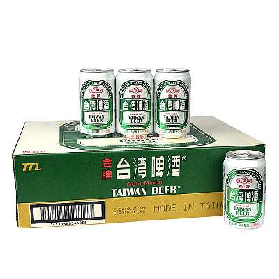 【整箱】台湾啤酒 金牌啤酒 酒精度5% 330ml*24罐/箱