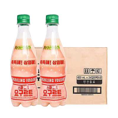 【整箱】韩国呱呱嘟 乳酸菌碳酸饮料 400ml*24瓶/箱