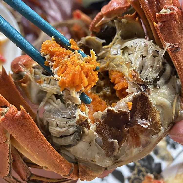 frozen-fresh-burst-cream-flowing-heart-hairy-crab-oversized-crab-yolk-fresh-meat-35-two-male-and-2-female-4-pack-of-about-700g-3