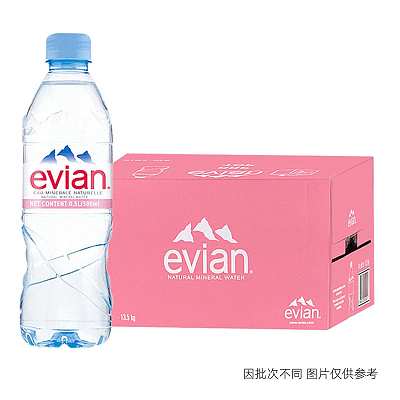 【整箱】Evian 依云 天然矿泉水 500ml*24瓶/箱