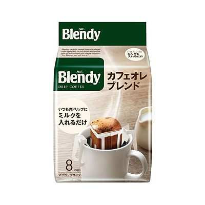 AGF Blendy 手冲挂耳式咖啡 深煎烘培 白色 8包入 56g