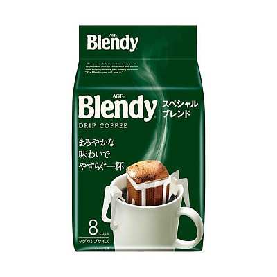 AGF Blendy 手冲挂耳式咖啡 经典原味 绿色 8包入 56g