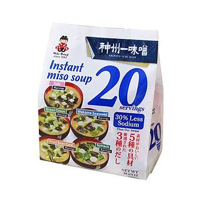 神州 减盐分味增汤 混合口味 20包入 302g