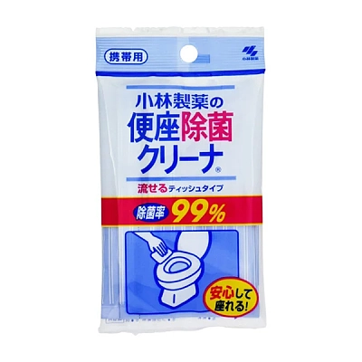 小林制药 99%除菌马桶清洁湿巾 携带装 16*21cm 10片入