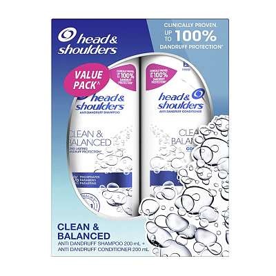 Head&Shoulders 海飞丝 清洁平衡去屑洗发水&护发素套装 400ml