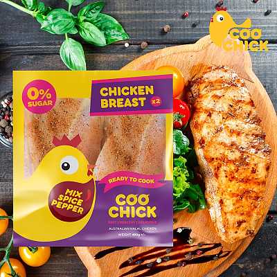 【冻】Coo Chick 秘制鸡胸 特调胡椒味 约400g