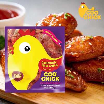 【冻】Coo Chick 鸡中翅 麻辣味 约400g