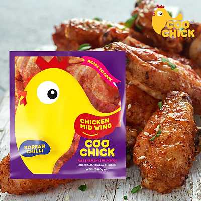 【冻】Coo Chick 鸡中翅 韩式辣酱味 约400g
