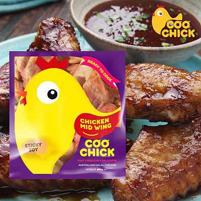 【冻】Coo Chick 鸡中翅 蜜汁酱油味 约400g
