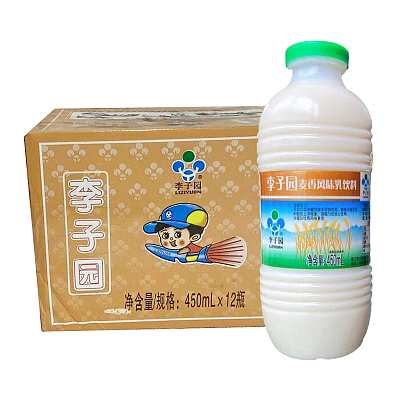 【整箱】李子园 麦香风味乳饮料 450ml*12瓶/箱